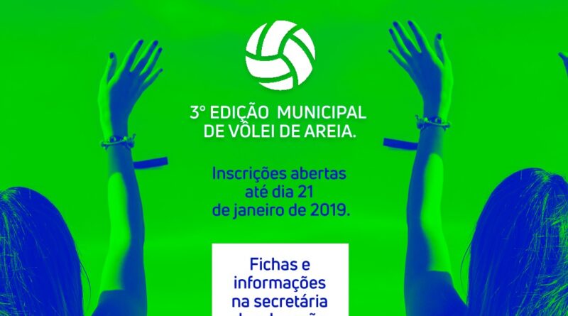 3ª Edição Municipal de Vôlei de Areia.